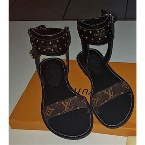 louis vuitton nomad sandals|louis vuitton wedge sandals.